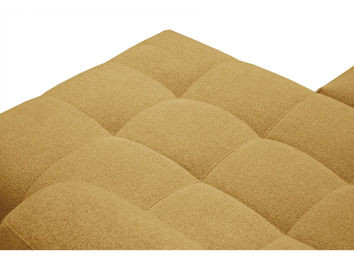 Canapé d'angle 4 places SALVINI, tissu miel