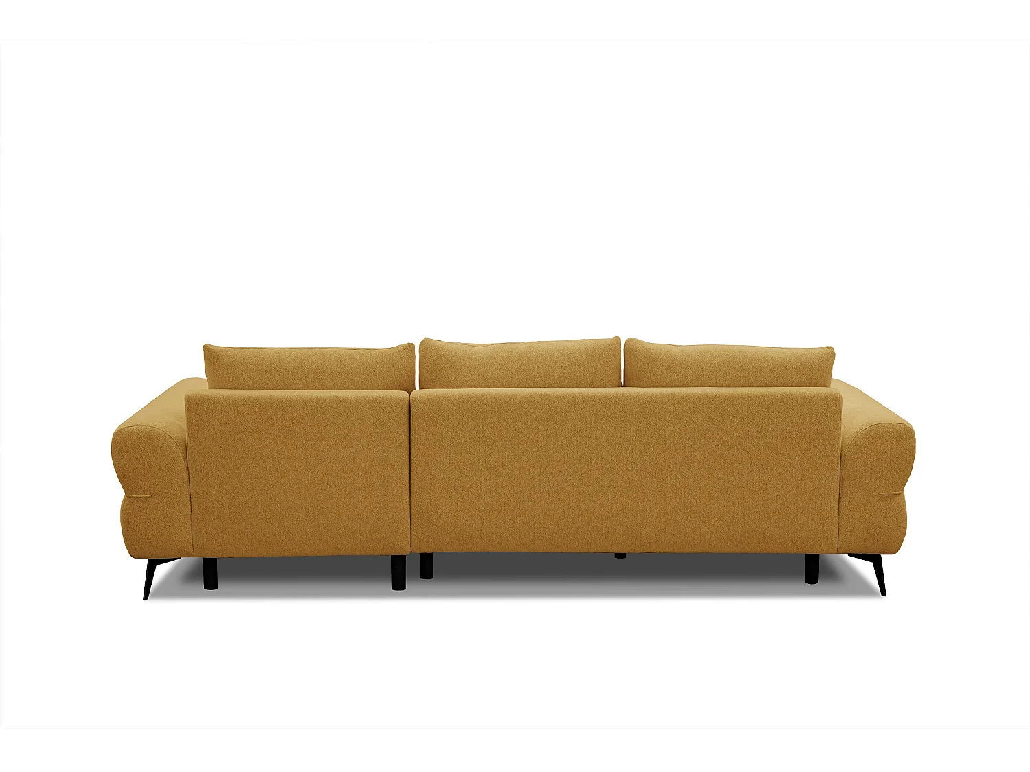 Canapé d'angle 4 places SALVINI, tissu miel