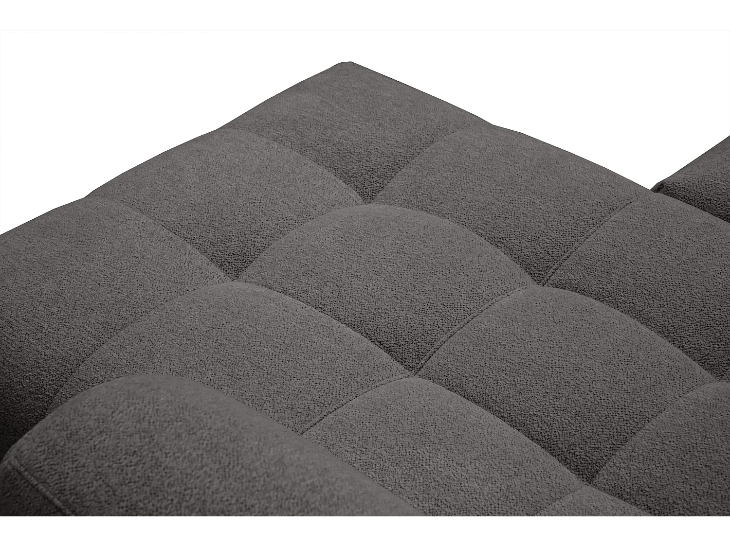 Canapé d'angle 4 places SALVINI, tissu gris foncé