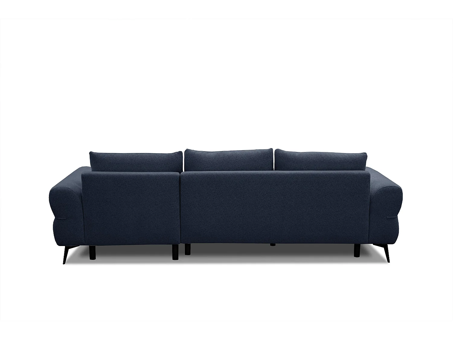 Canapé d'angle 4 places SALVINI, tissu bleu marine