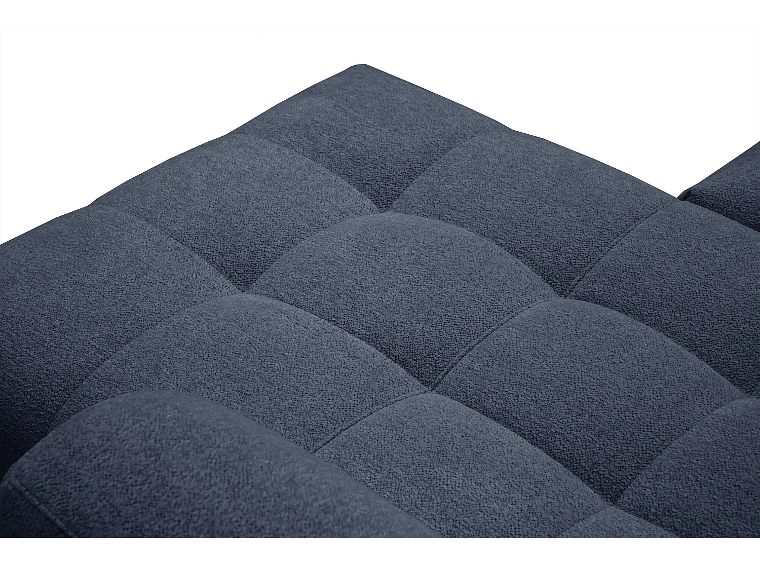 Canapé d'angle 4 places SALVINI, tissu bleu marine