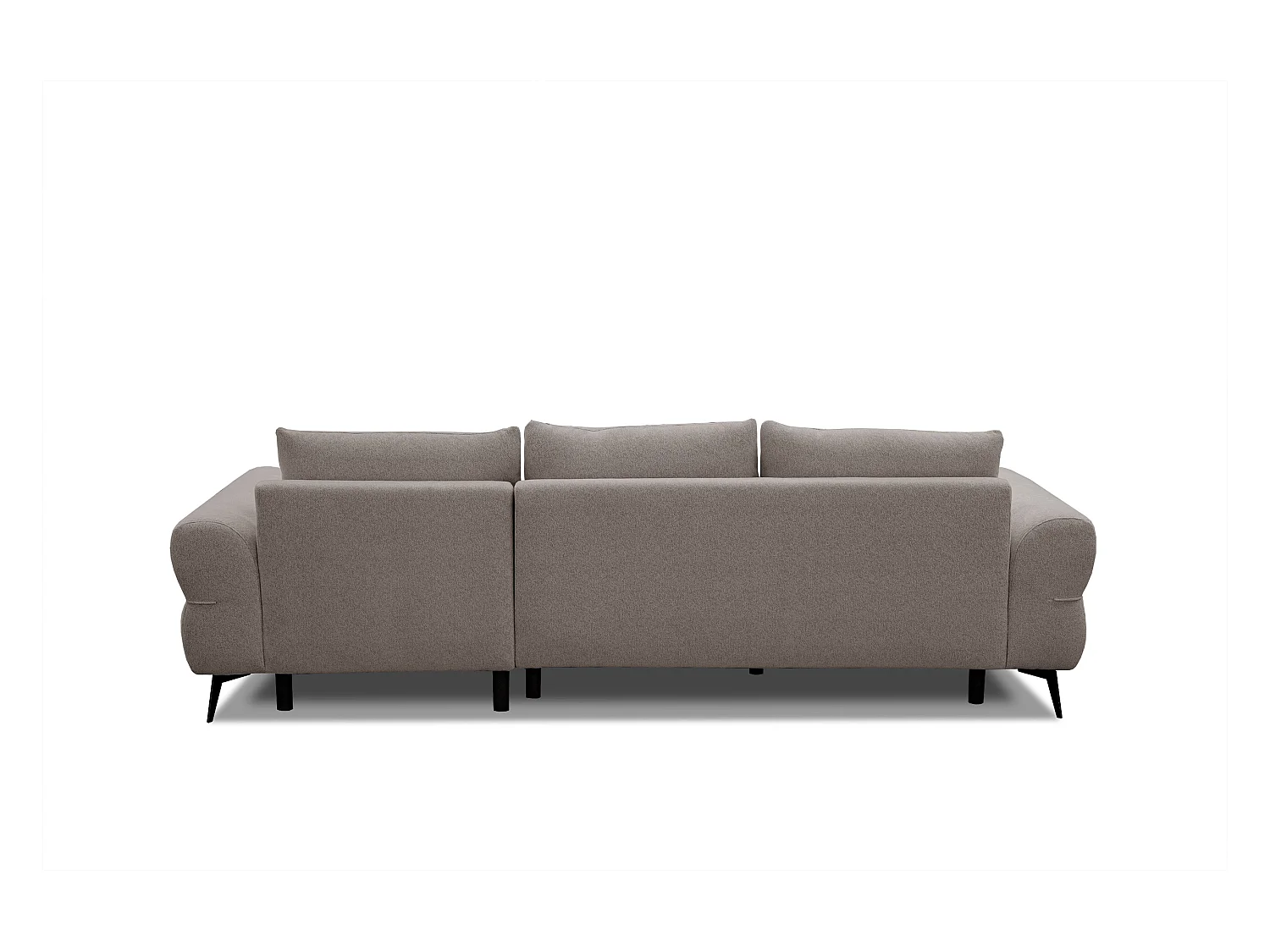 Canapé d'angle 4 places SALVINI, tissu beige  foncé