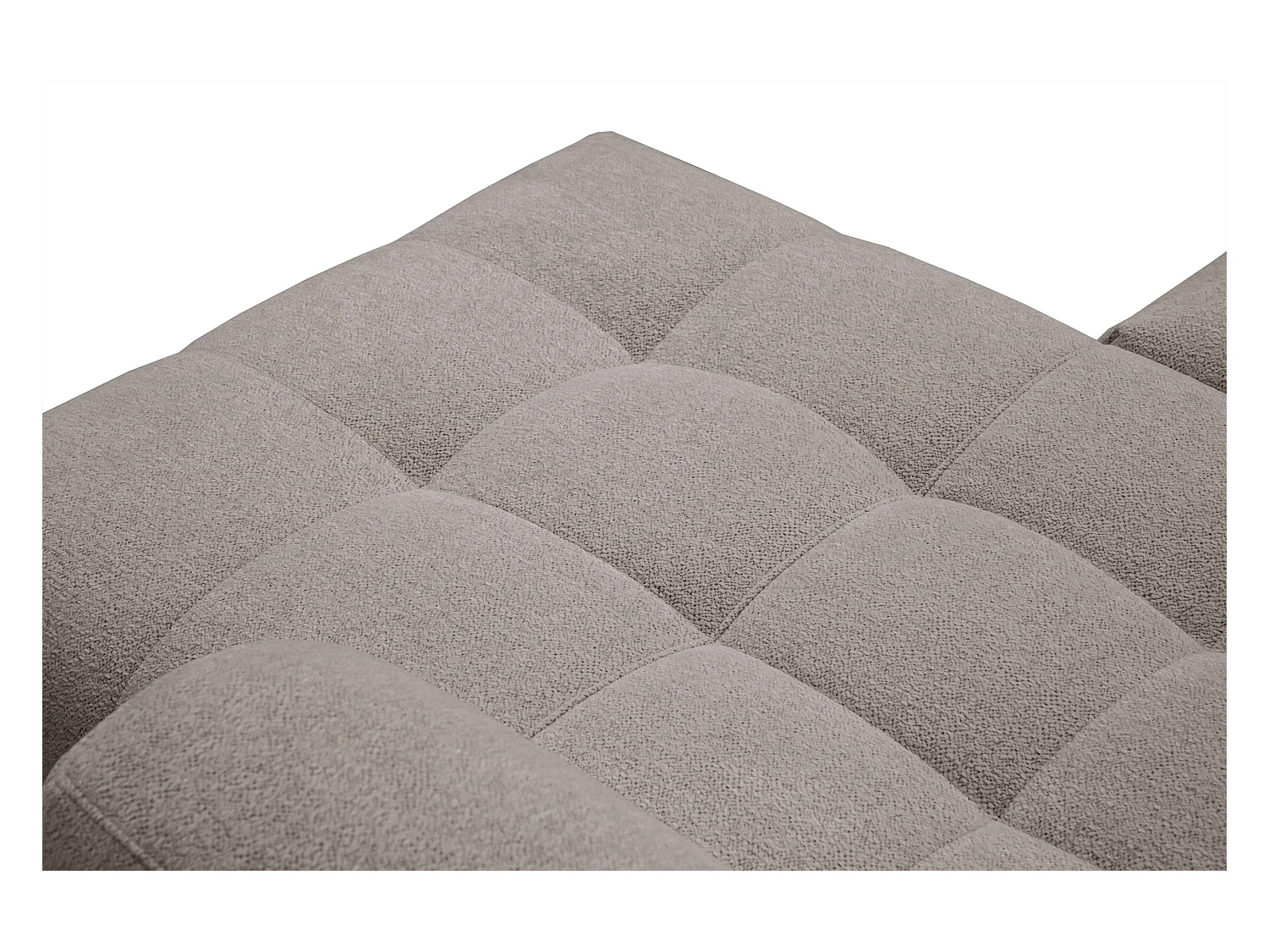 Canapé d'angle 4 places SALVINI, tissu beige  foncé