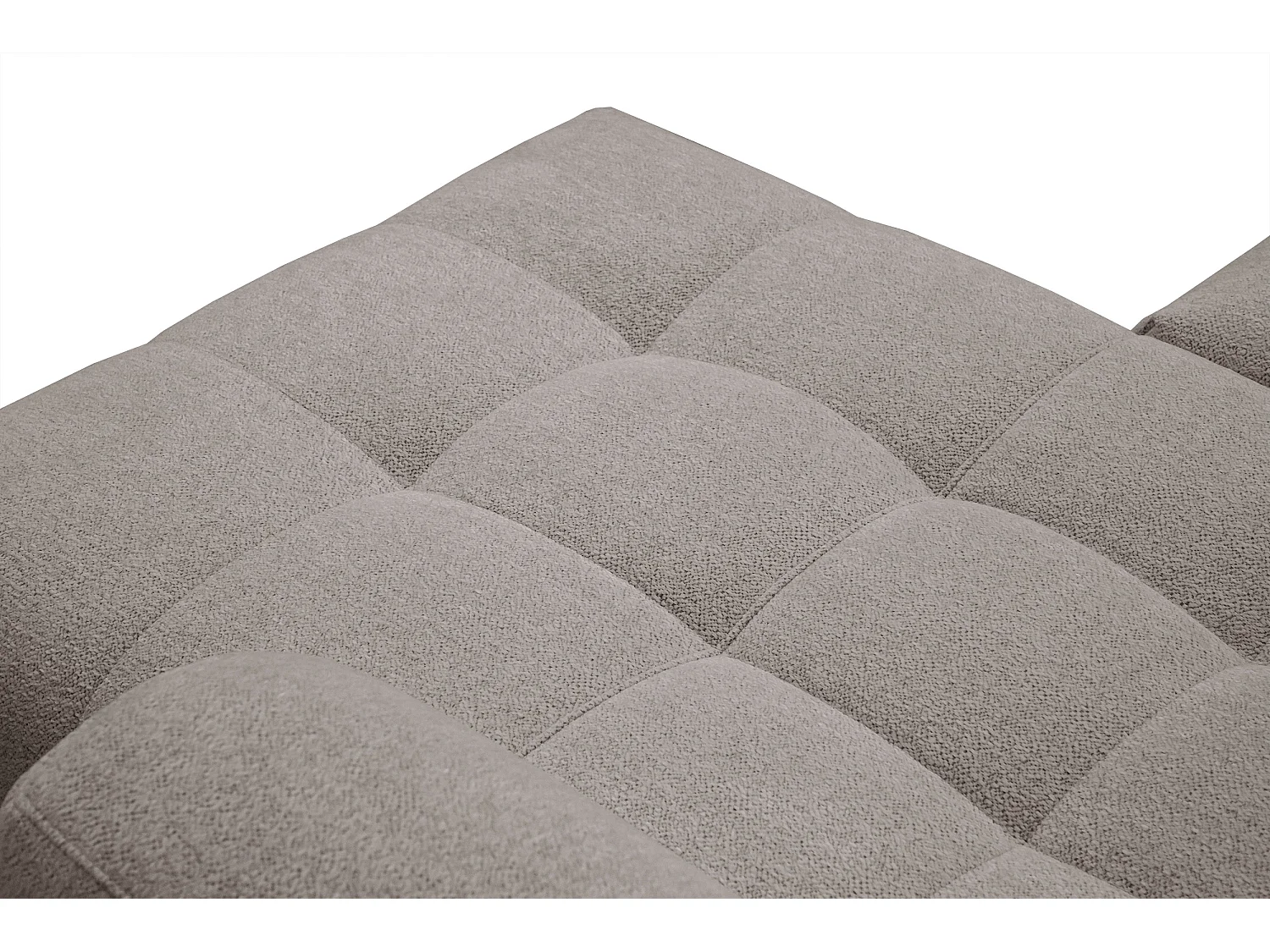 Canapé d'angle 4 places SALVINI, tissu beige  foncé