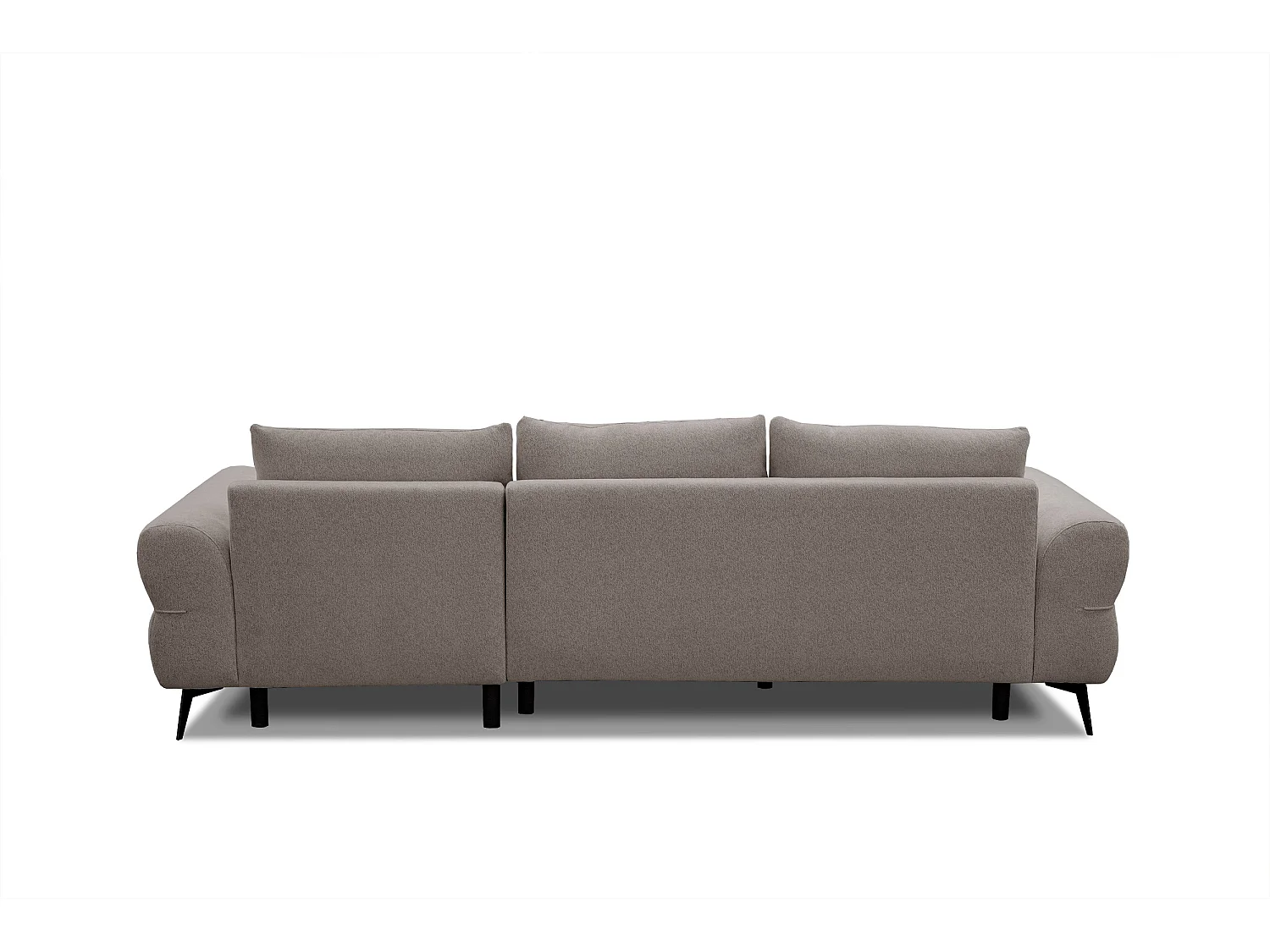 Canapé d'angle 4 places SALVINI, tissu beige  foncé