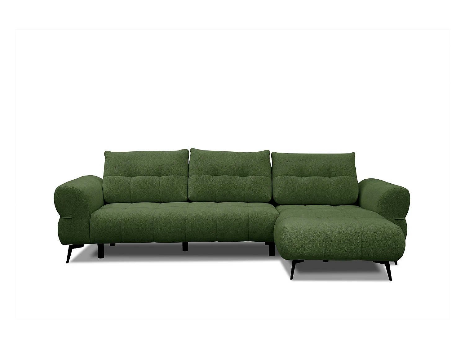 Canapé d'angle 4 places SALVINI, tissu vert