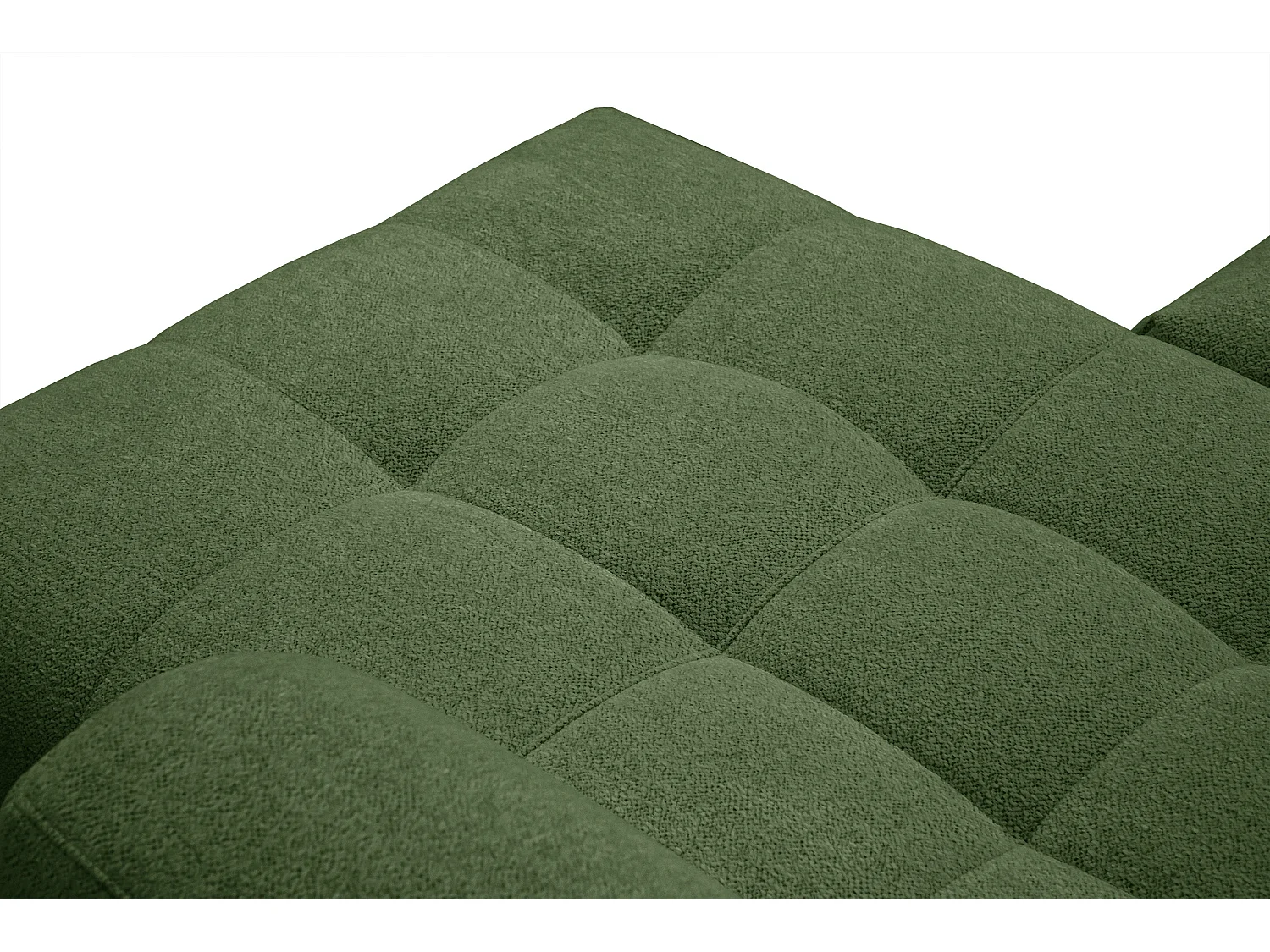 Canapé d'angle 4 places SALVINI, tissu vert