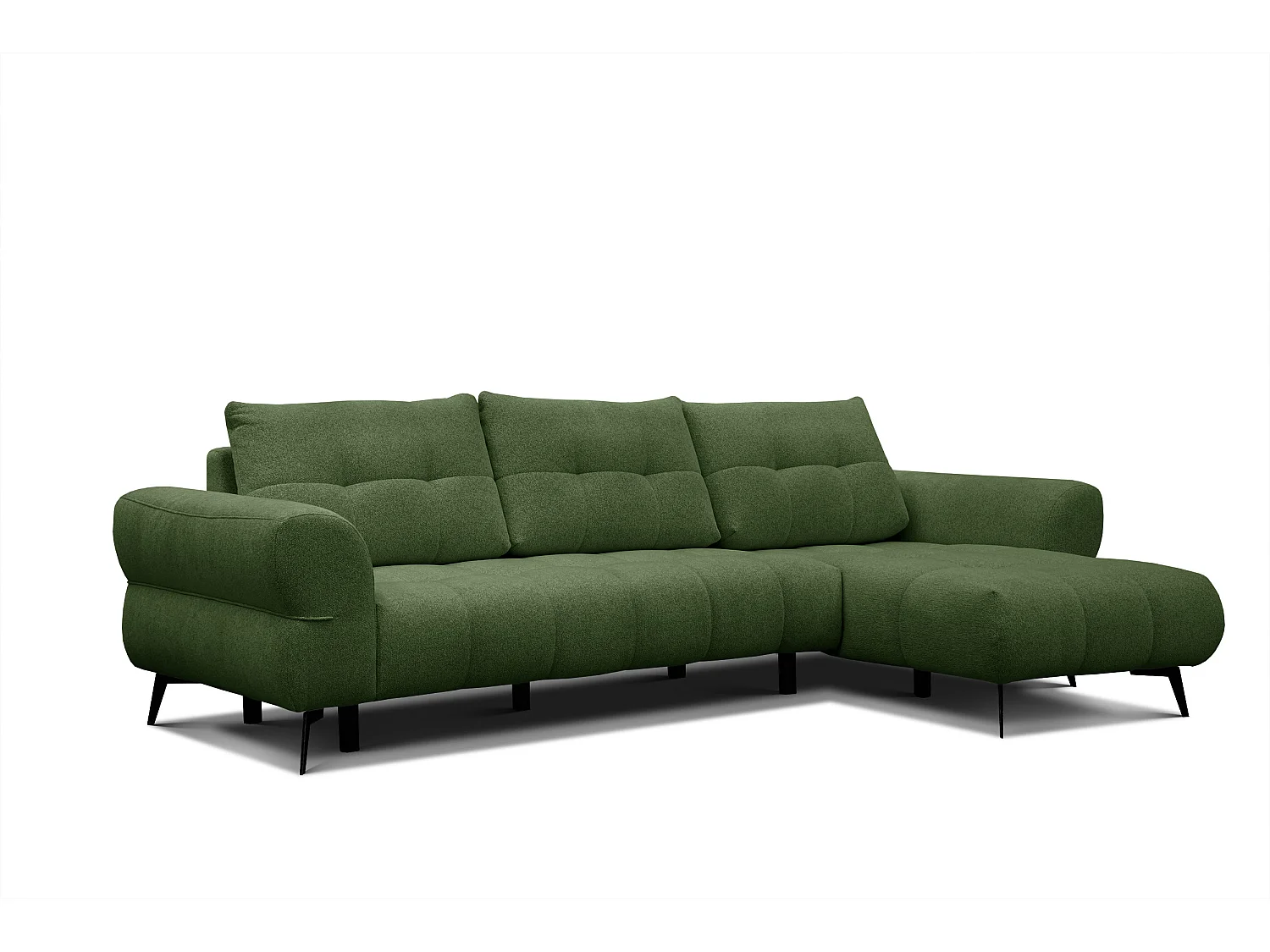 Ecksofa 4-Sitzer SALVINI, dunkelgrün