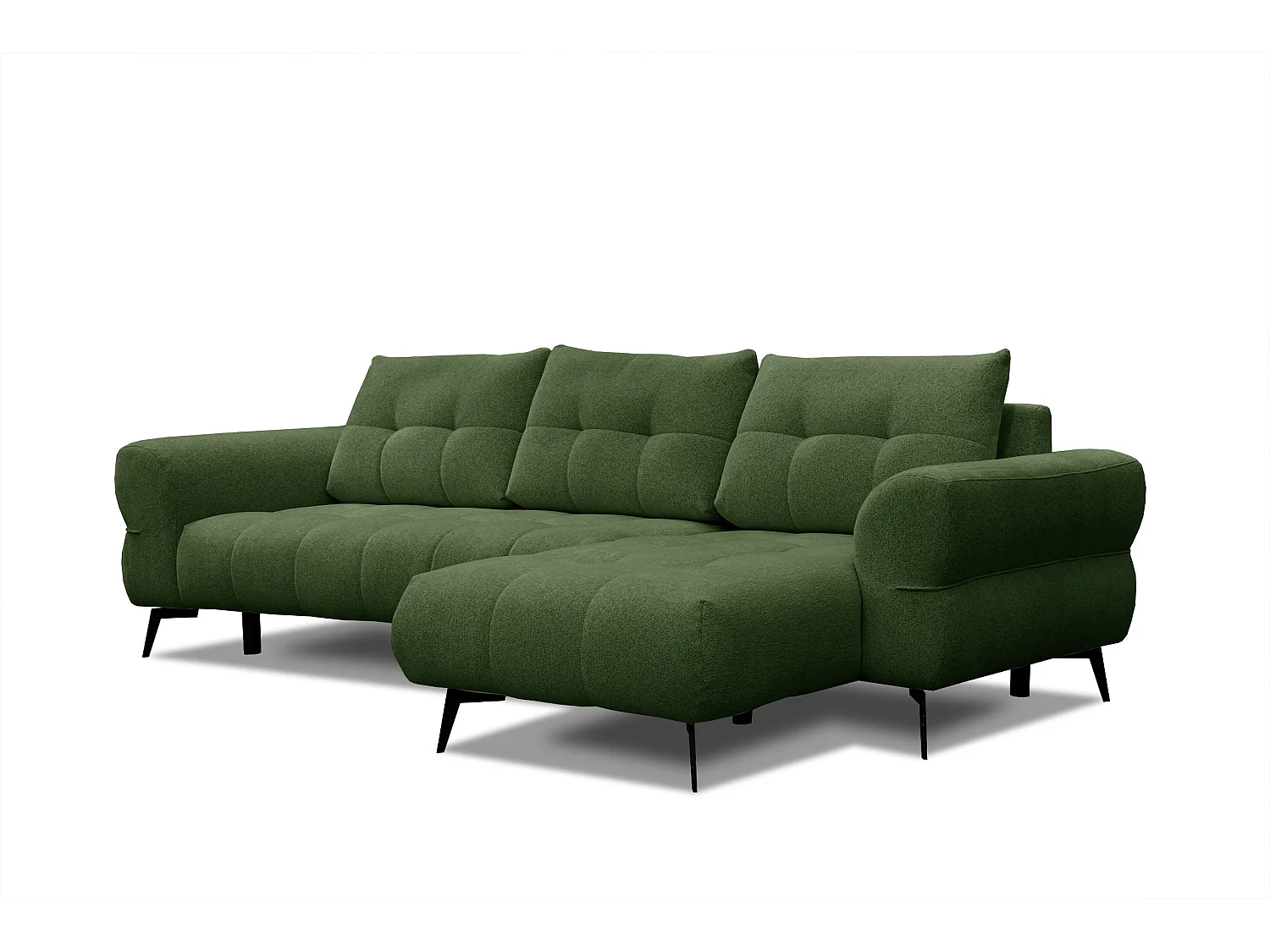 Ecksofa 4-Sitzer SALVINI, dunkelgrün