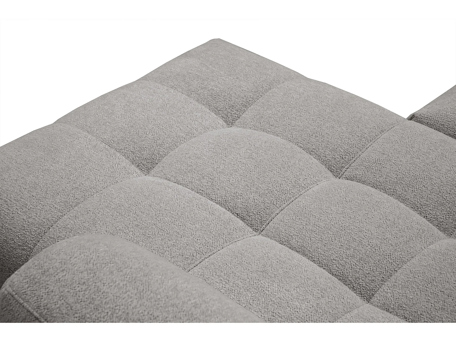 Canapé d'angle 4 places SALVINI, tissu gris chaud