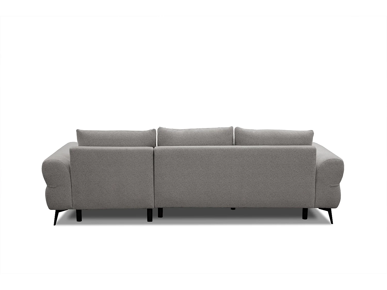 Canapé d'angle 4 places SALVINI, tissu gris chaud