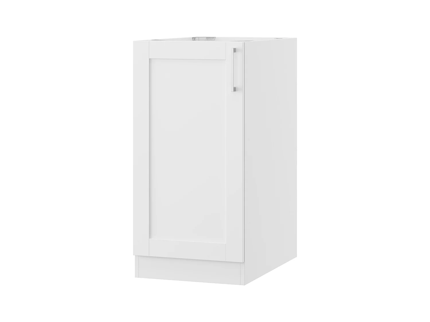 Élément Bas de Cuisine avec 1 porte sans Plan de Travail, Meuble de Cuisine Modulaire avec Étagère réglable, 40x61.5x81.5cm, Blanc