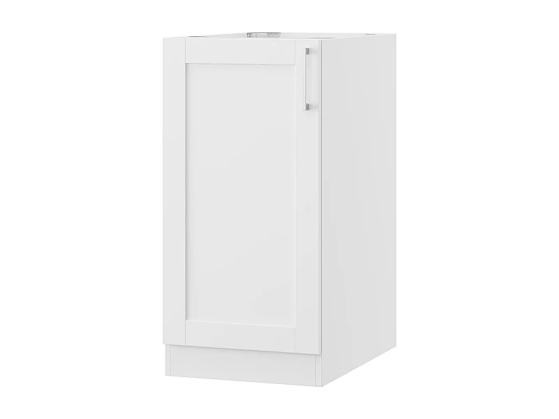Élément Bas de Cuisine avec 1 porte sans Plan de Travail, Meuble de Cuisine Modulaire avec Étagère réglable, 40x61.5x81.5cm, Blanc