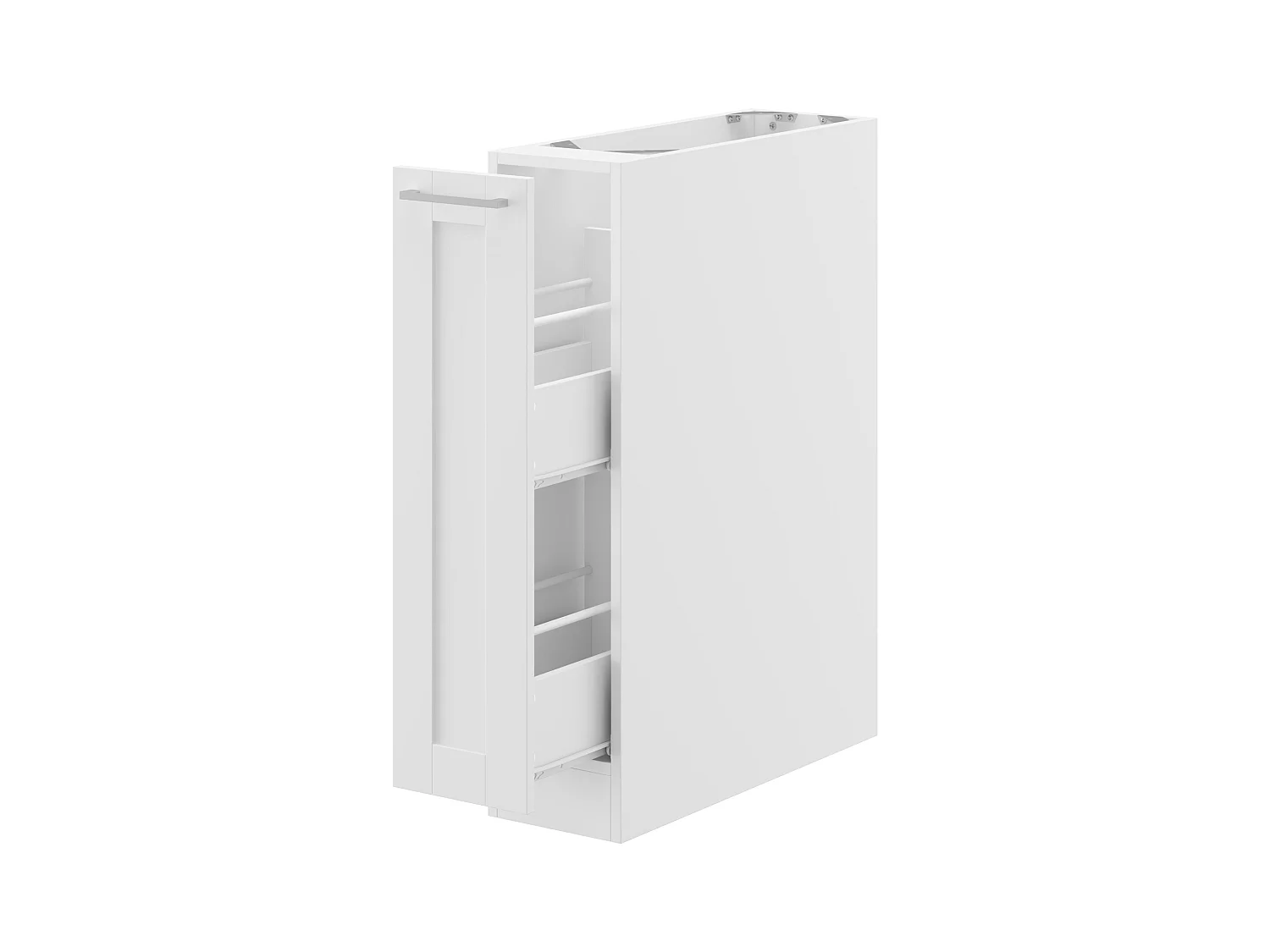 Élément Bas de Cuisine - Meuble de Cuisine Modulaire avec 1 Tiroir avec Poignée Agentée, 20 x 61.5 x 81.5cm, Blanc