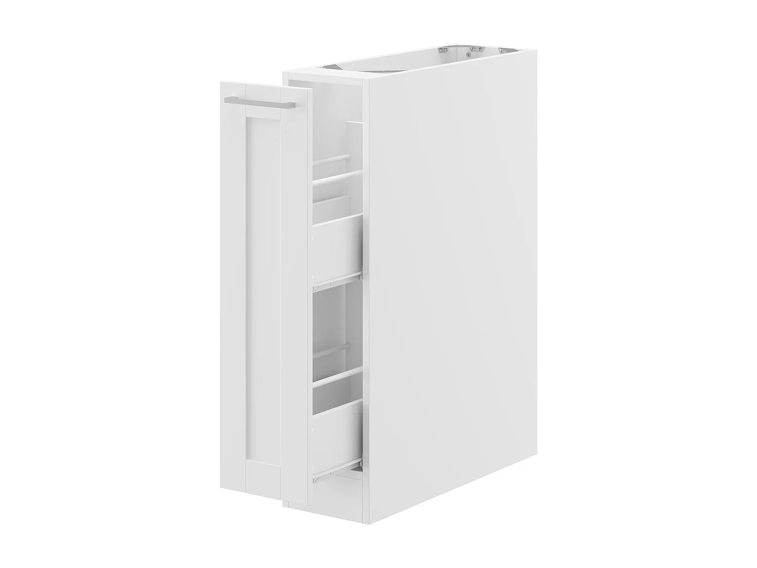 Élément Bas de Cuisine - Meuble de Cuisine Modulaire avec 1 Tiroir avec Poignée Agentée, 20 x 61.5 x 81.5cm, Blanc