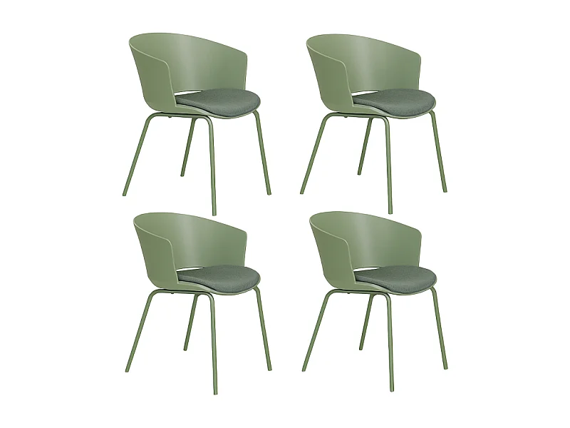 Lot de 4 chaises avec accoudoirs - Jessica
