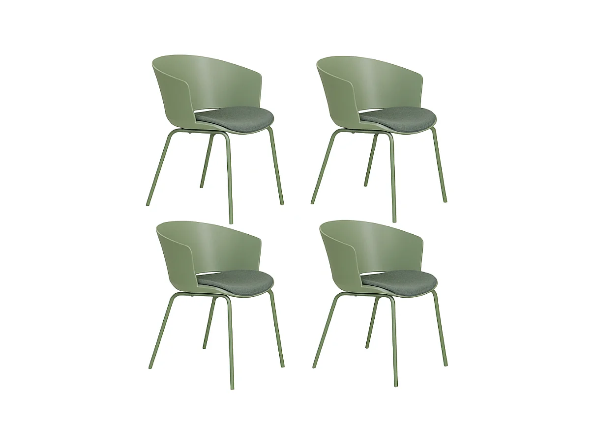 Lot de 4 chaises avec accoudoirs - Jessica