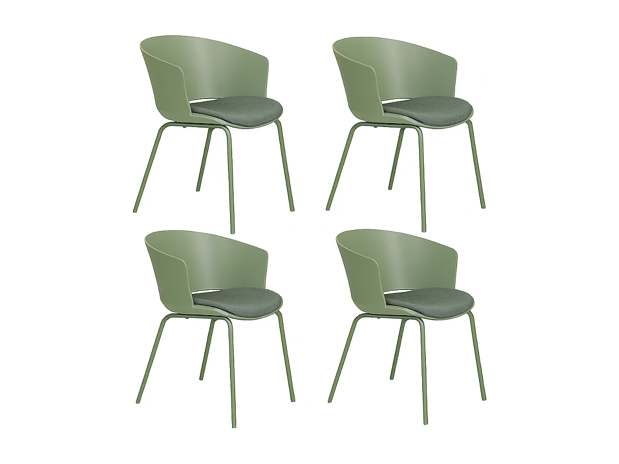 Lot de 4 chaises avec accoudoirs - Jessica