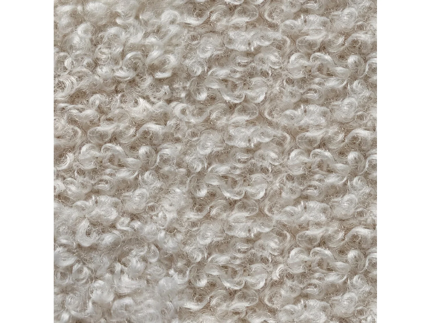 Canapé d'angle droit convertible Marius bouclette Beige