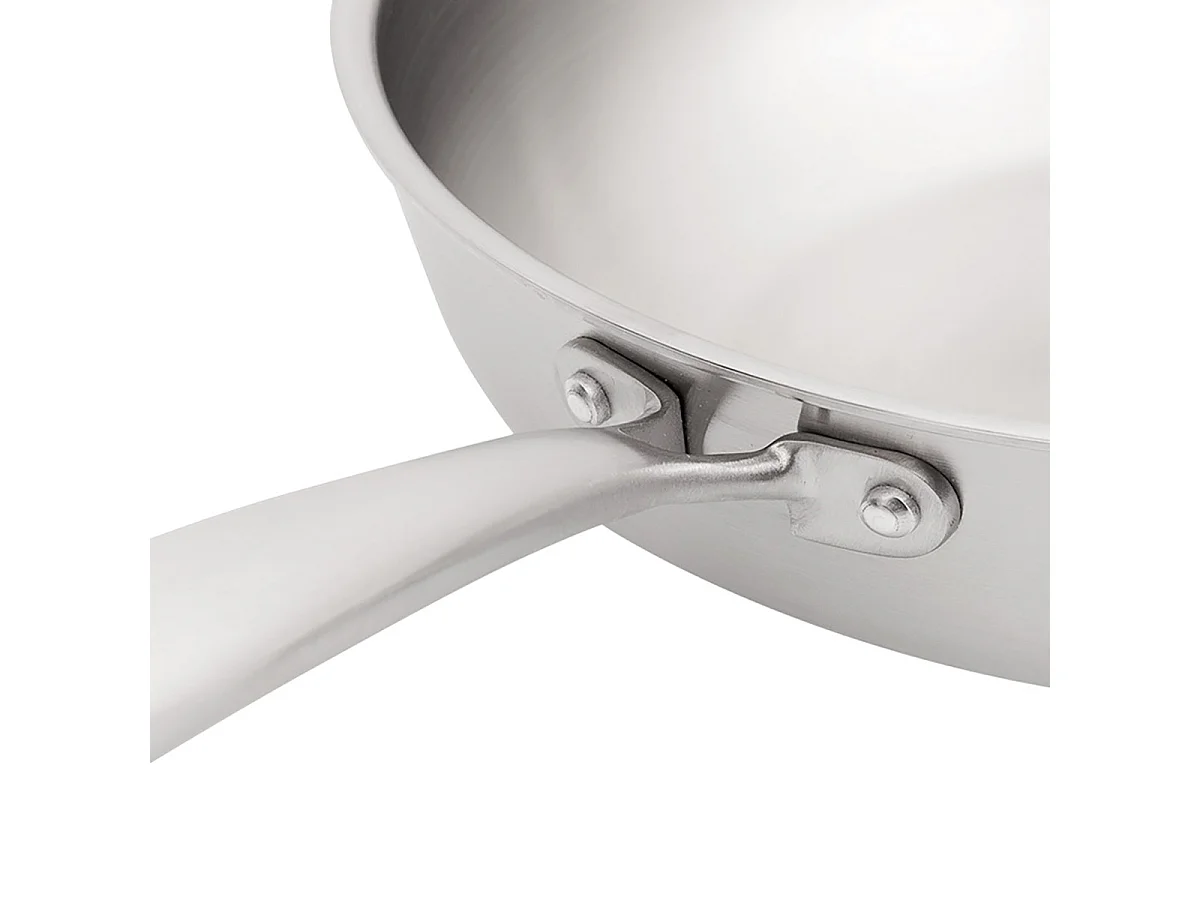 Gourmet - Lot de 3 poêles inox 20-24-28 cm