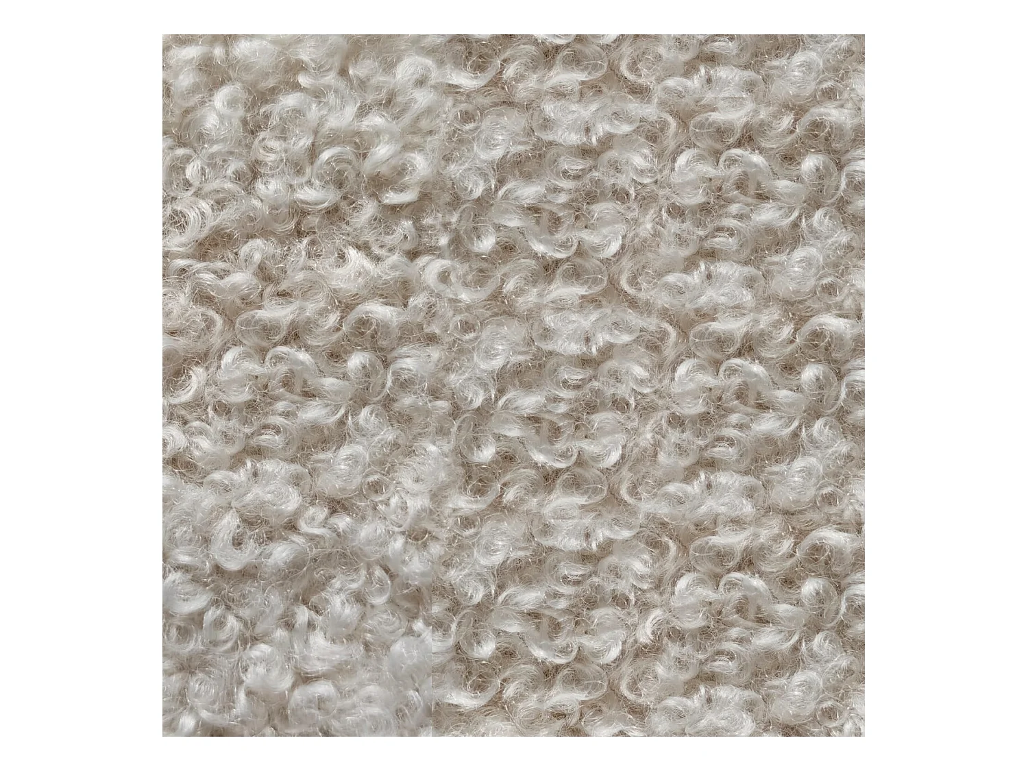 Canapé d'angle gauche convertible Marius bouclette Beige