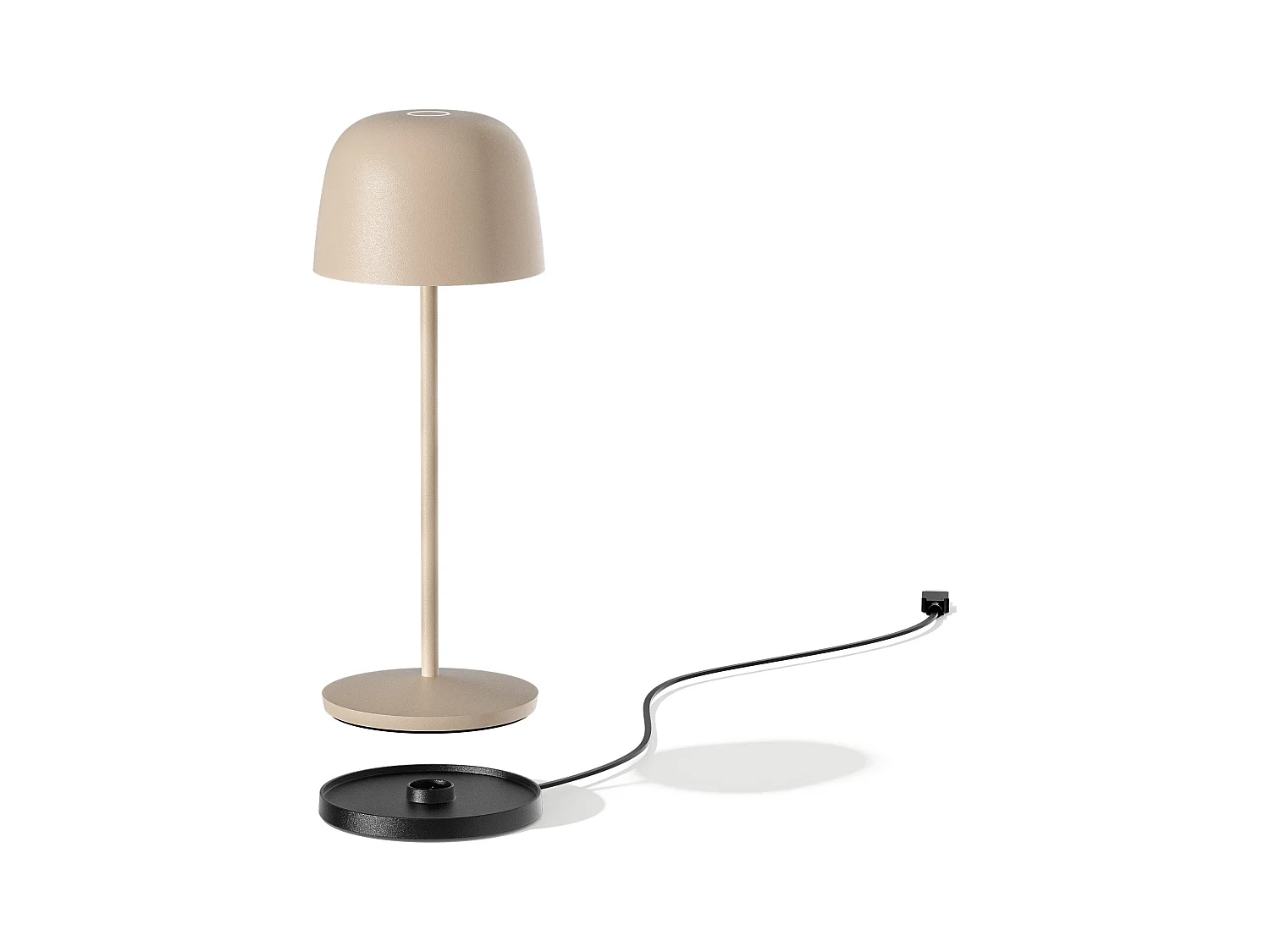 6 lampes avec plateau de chargement SOPHIA Crème Aluminium H20CM