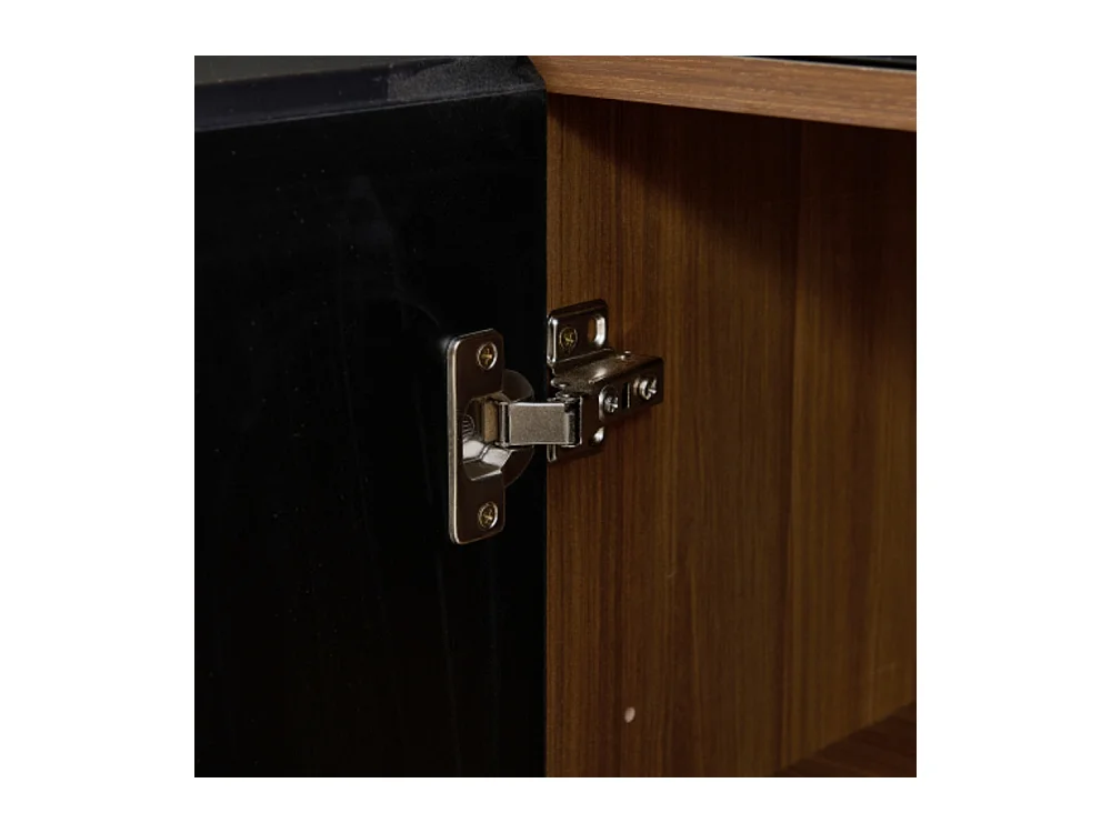 Sideboard Holzoptik mit Türen, Kommode mit 2 Schubladen & 4 Türen, für Wohnzimmer, Esszimmer & Küche 150 x 40 x 85 cm