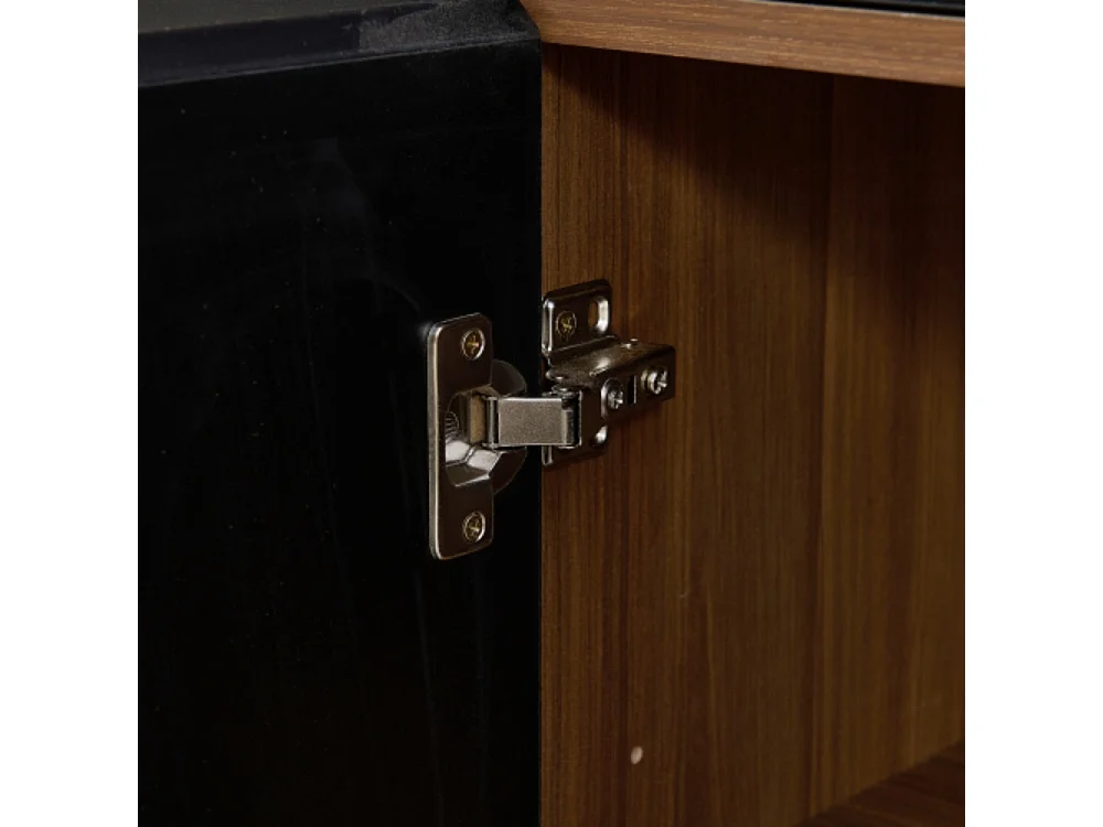 Sideboard Holzoptik mit Türen, Kommode mit 2 Schubladen & 4 Türen, für Wohnzimmer, Esszimmer & Küche 150 x 40 x 85 cm