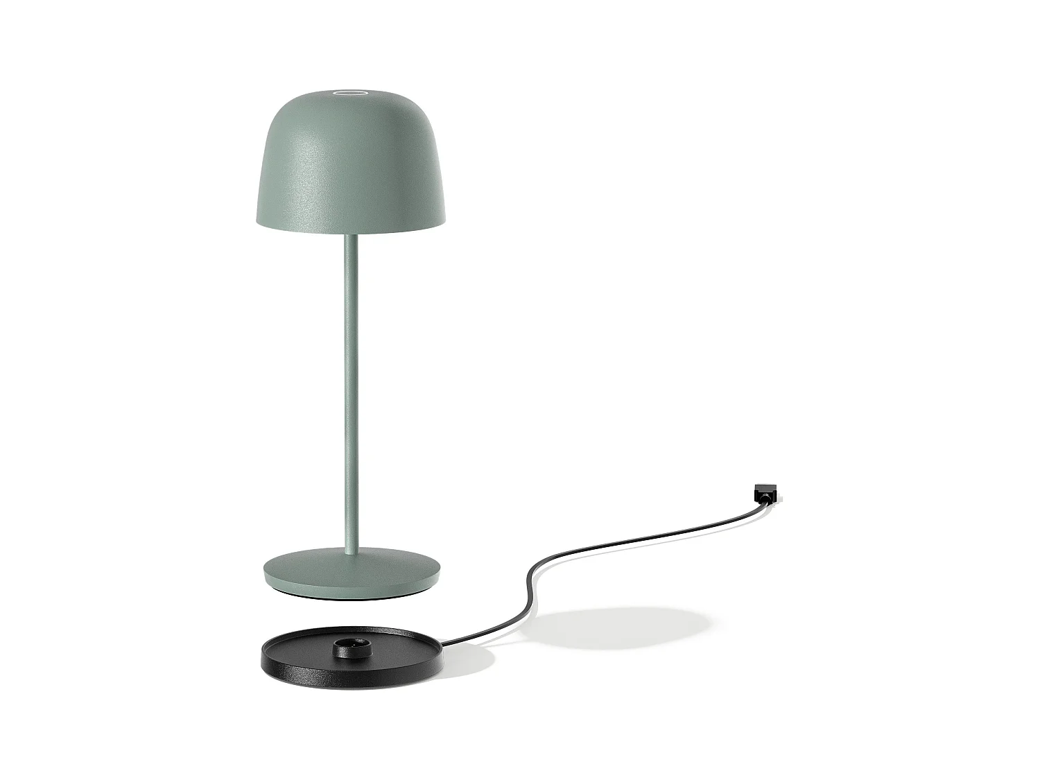 6 lampes avec plateau de chargement SOPHIA Vert olive Aluminium H28cm