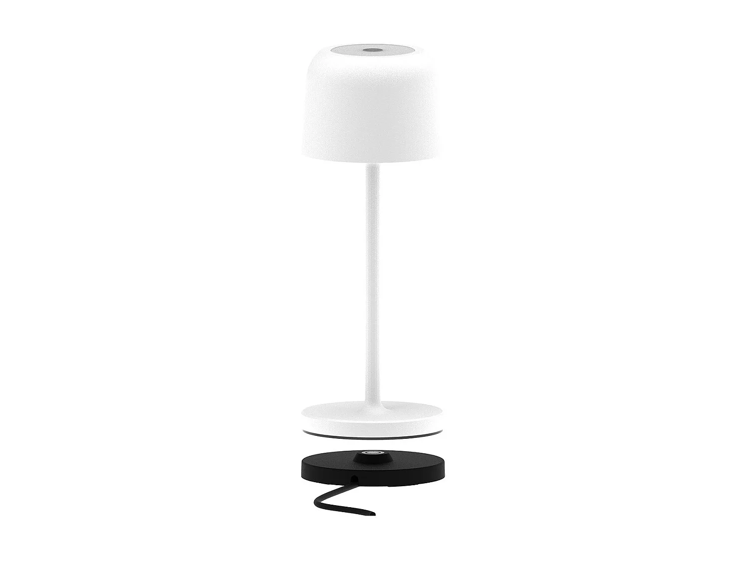 6 Lampes de table SOPHIA Blanc + base de chargement