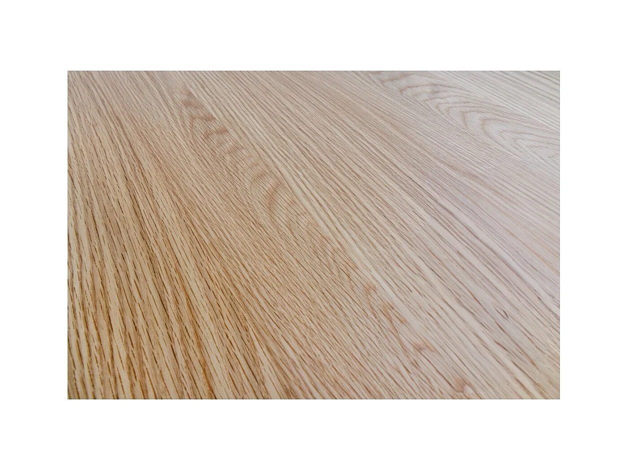 Table de salle à manger KANOVA 120 cm – Plateau rond en chêne clair et pied central design – Style contemporain