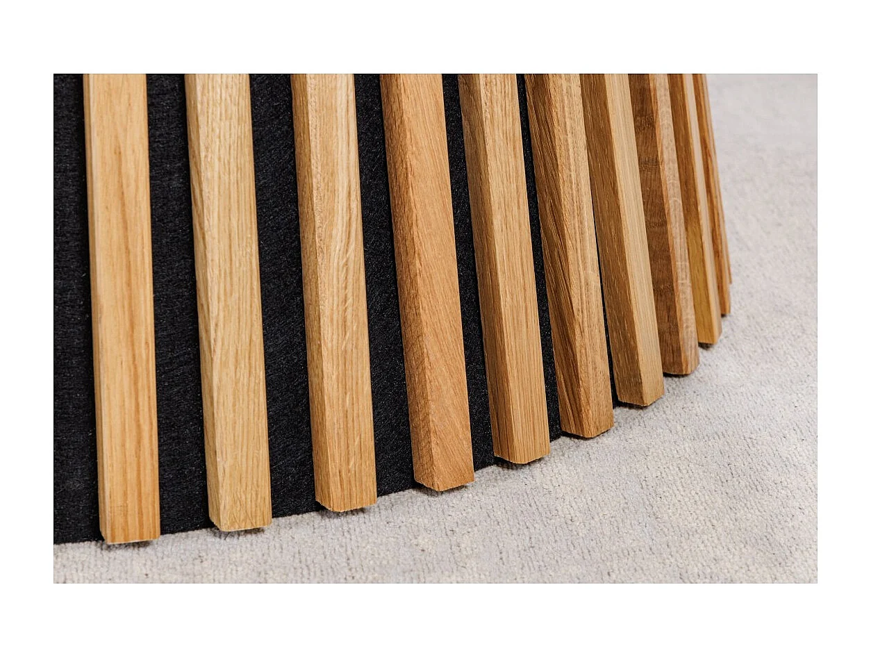 Table de salle à manger KANOVA 120 cm – Plateau rond en chêne clair et pied central design – Style contemporain