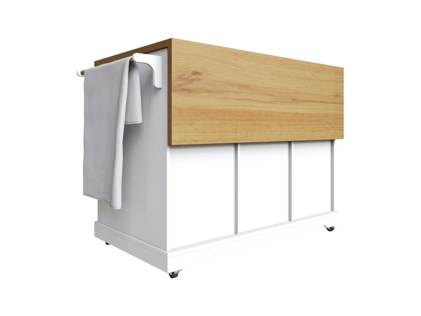 Kücheninsel, Servierwagen mit Stauraum, Mobiler Buffetschrank, Küchenwagen für Küche