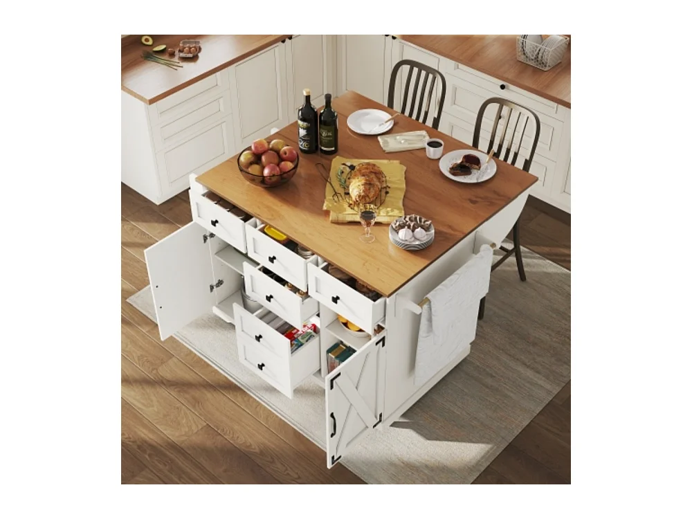 Kücheninsel, Servierwagen mit Stauraum, Mobiler Buffetschrank, Küchenwagen für Küche