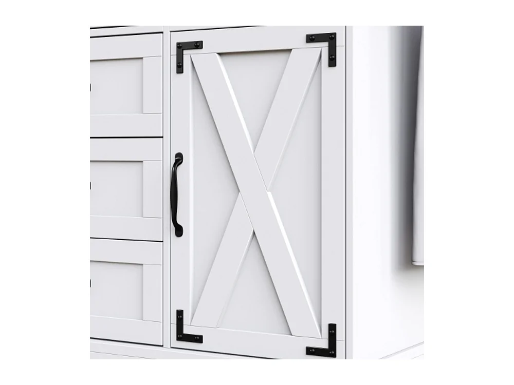 Kücheninsel, Servierwagen mit Stauraum, Mobiler Buffetschrank, Küchenwagen für Küche