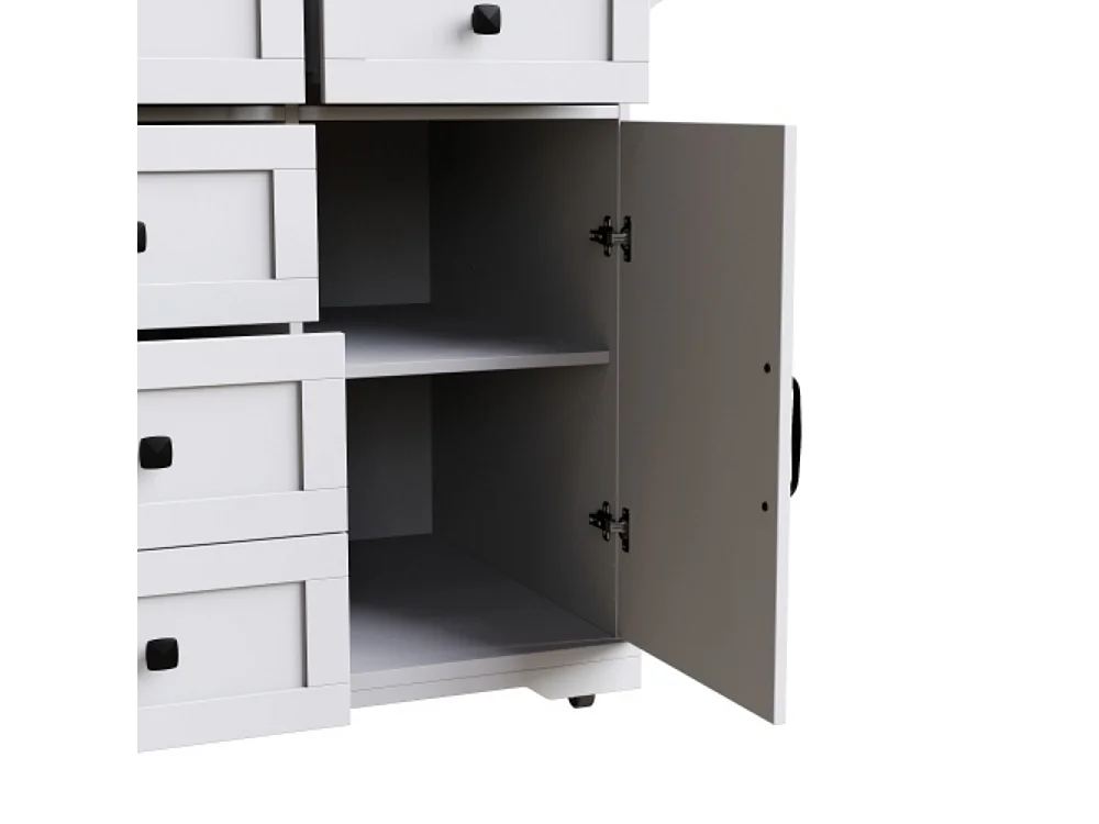 Kücheninsel, Servierwagen mit Stauraum, Mobiler Buffetschrank, Küchenwagen für Küche