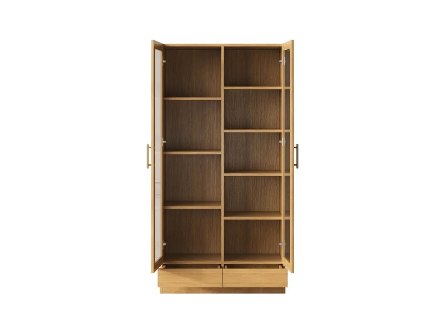 Glasvitrine, Büroschrank,Aufbewahrungsregal, verstellbare Fachböden,80*40*160 cm