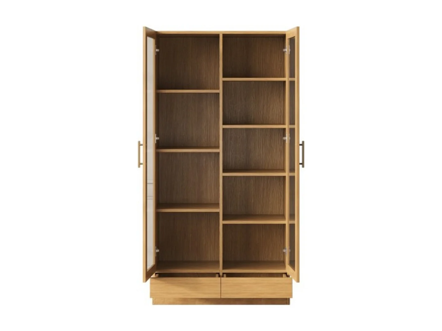 Glasvitrine, Büroschrank,Aufbewahrungsregal, verstellbare Fachböden,80*40*160 cm