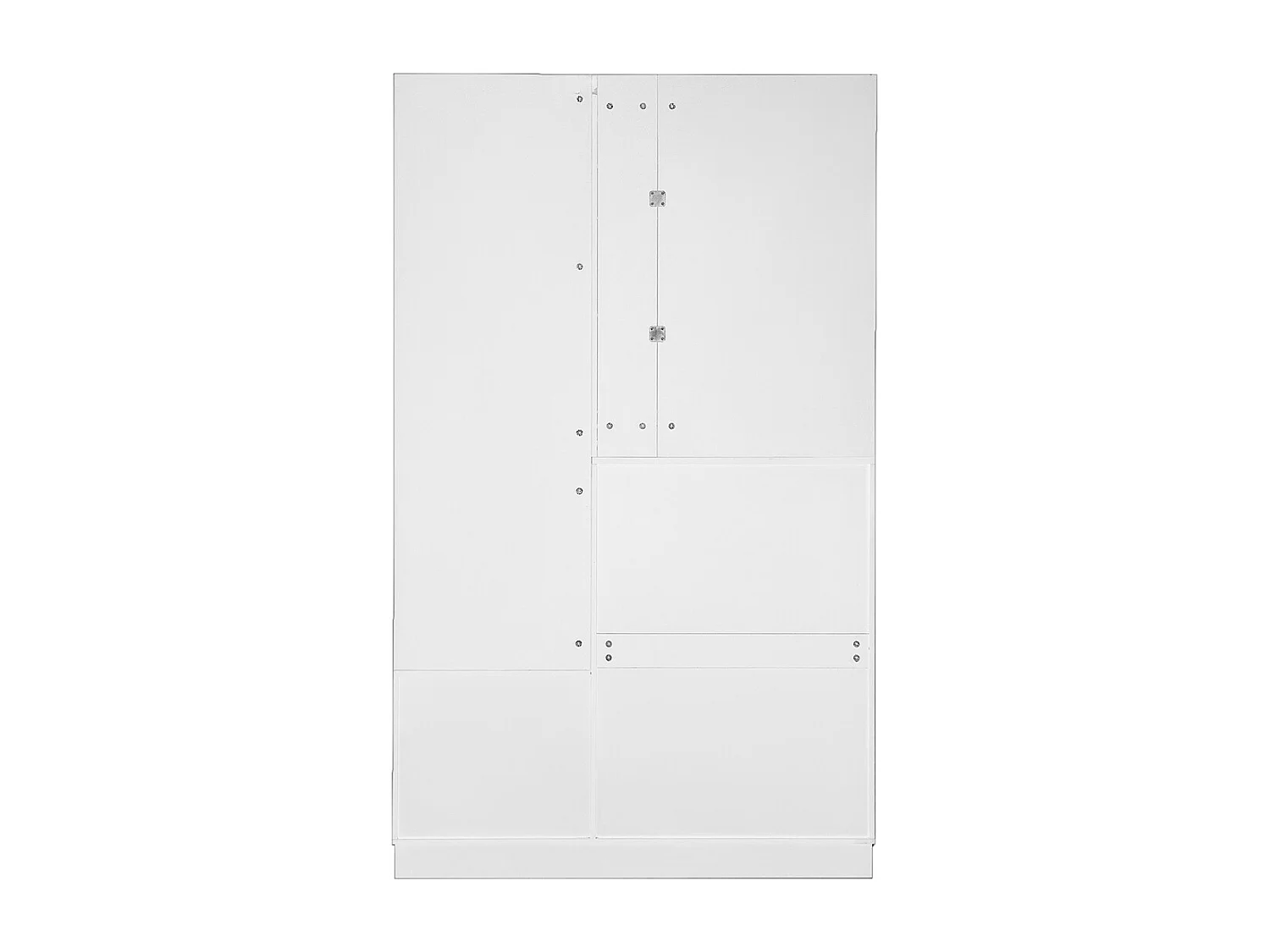 Garderobenset mit Spiegel und Schuhschrankkombination Flurgarderobe Wandgarderoben-Set 110 L x 33 B x 185.5 H cm Weiß