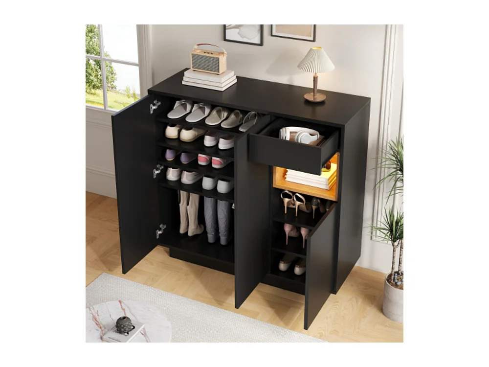 Schuhschrank, Schuhregal mit Schublade und verstellbaren Einlegeböden Schuhkommode für Flure