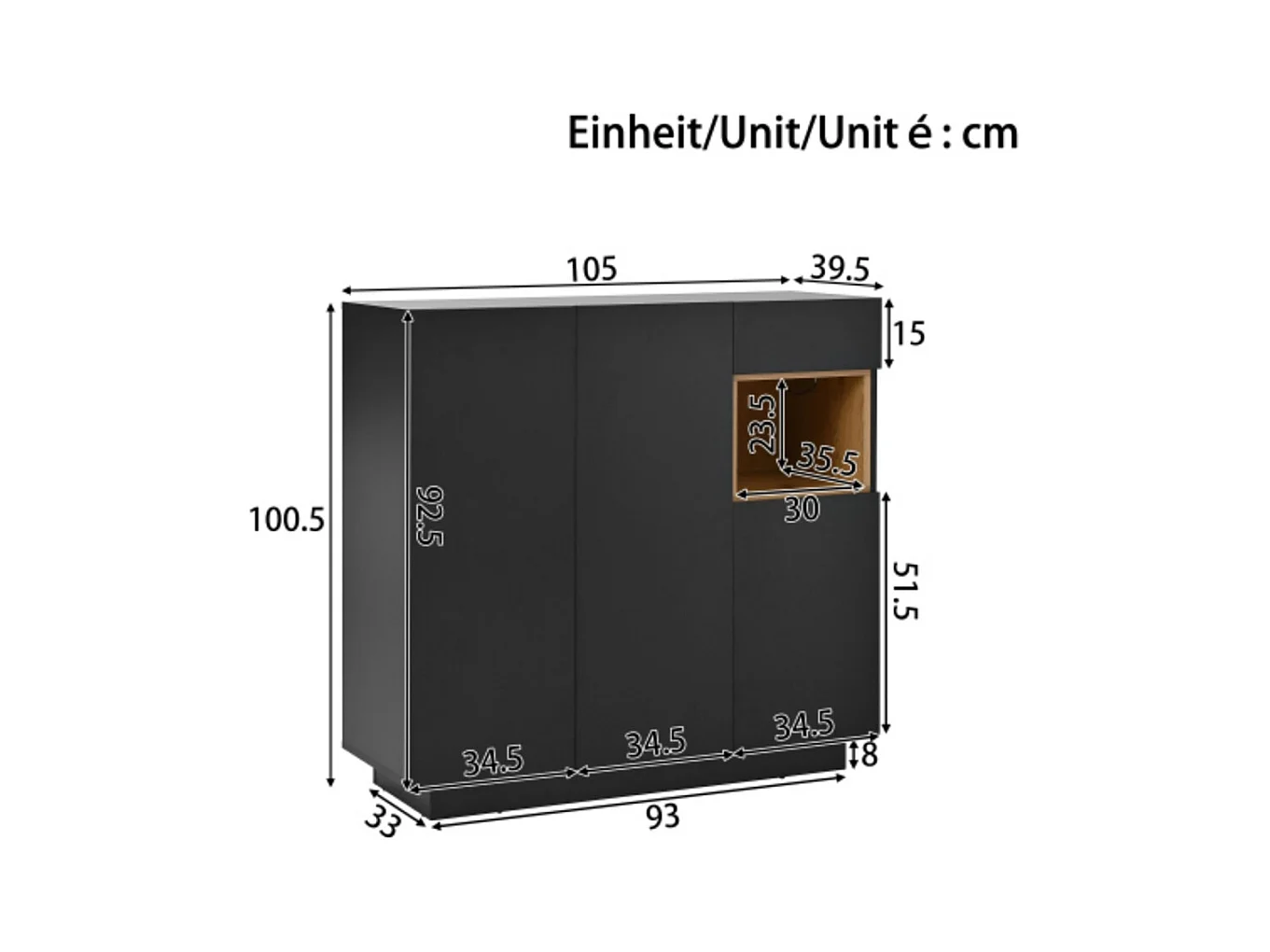 Schuhschrank, Schuhregal mit Schublade und verstellbaren Einlegeböden Schuhkommode für Flure