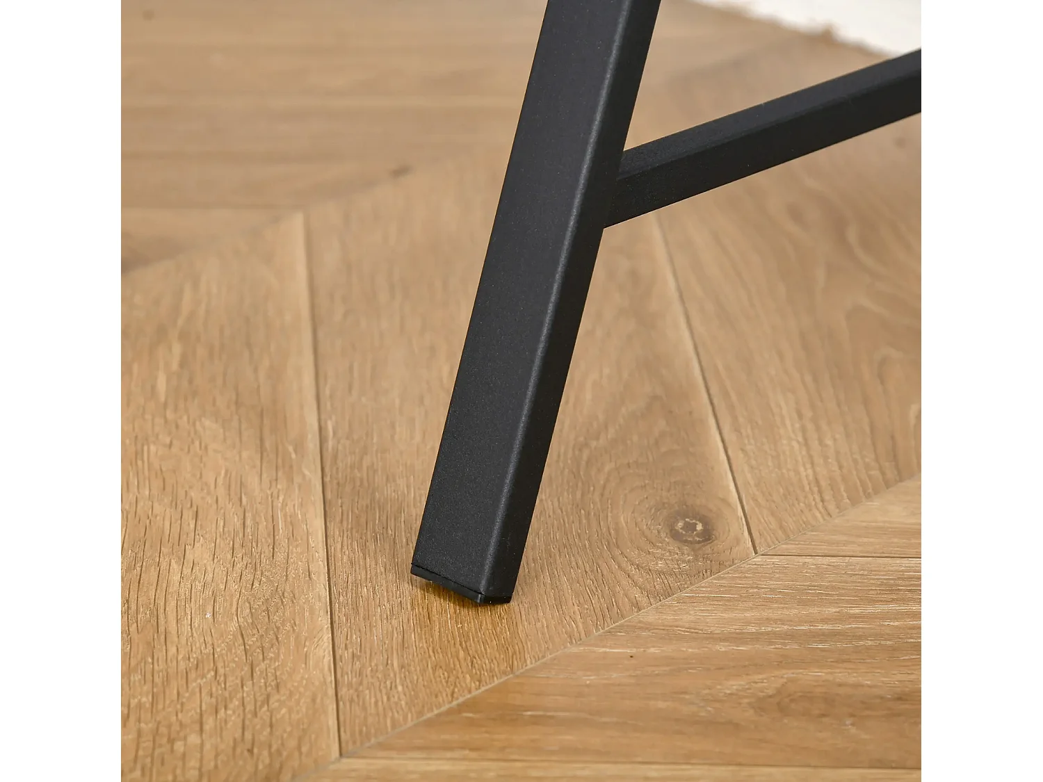 Schreibtisch, Computertisch mit Ablage und Kabel Management, Schreibtisch mit Metallgestell für Arbeitszimmer, Schlafzimmer, Home Office, 84 x 45 x 85 cm