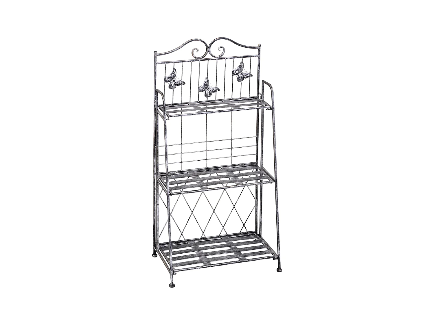 Pflanzregal, Pflanzenständer Blumenregal, Blumenständer Blumentreppe Gartenregal 3 Ebenen 44 x 25 x 96 cm