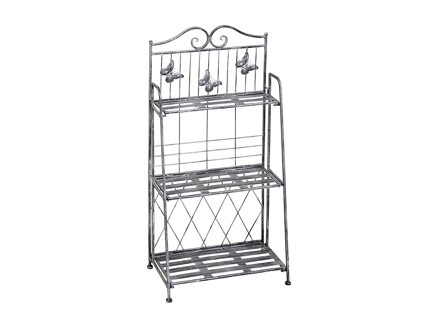 Pflanzregal, Pflanzenständer Blumenregal, Blumenständer Blumentreppe Gartenregal 3 Ebenen 44 x 25 x 96 cm