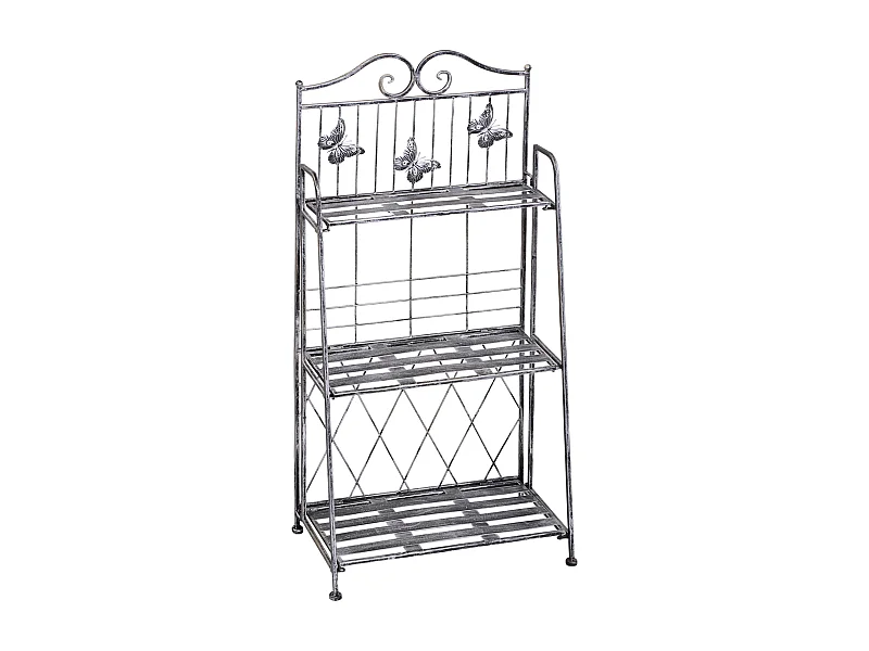 Pflanzregal, Pflanzenständer Blumenregal, Blumenständer Blumentreppe Gartenregal 3 Ebenen 44 x 25 x 96 cm