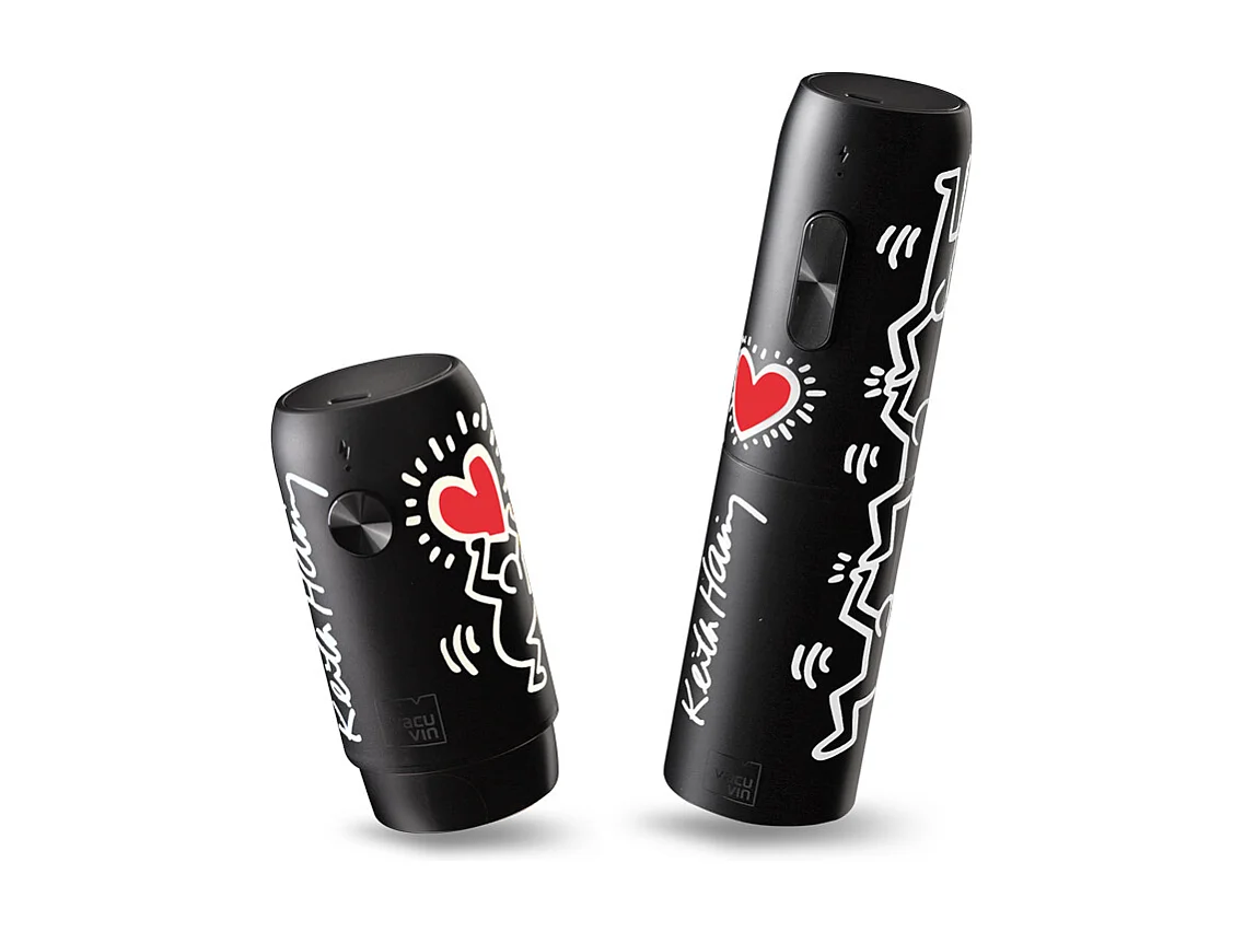 Coffret pompe et tire bouchon électrique keith haring