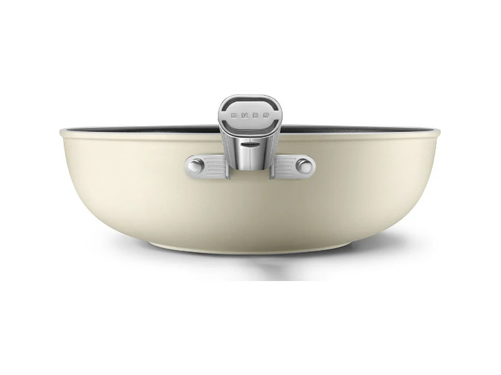 Smeg Poêle wok 30cm crème mat - WOF3002CRM