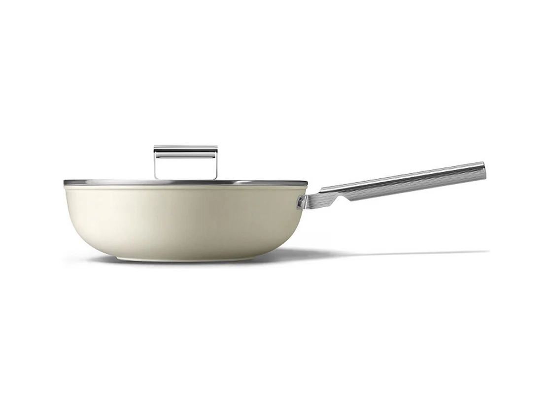 Smeg Poêle wok 30cm crème mat - WOF3002CRM