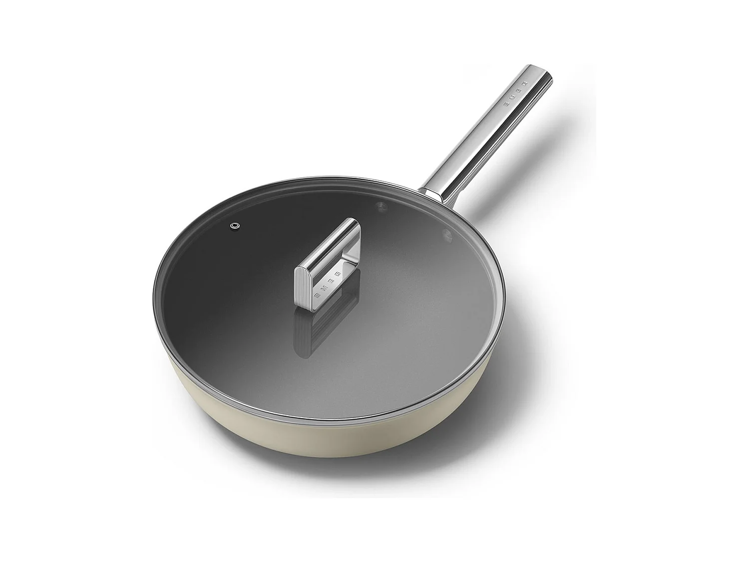 Smeg Poêle wok 30cm crème mat - WOF3002CRM