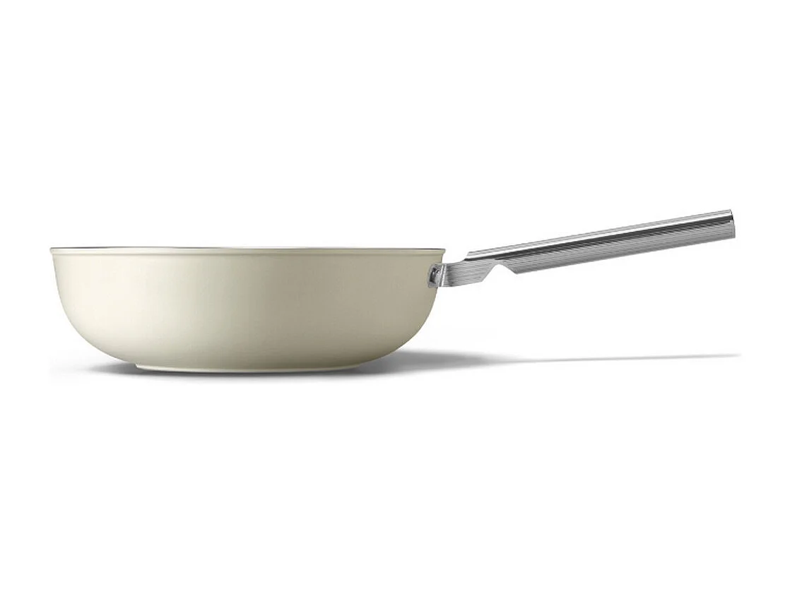 Smeg Poêle wok 30cm crème mat - WOF3002CRM